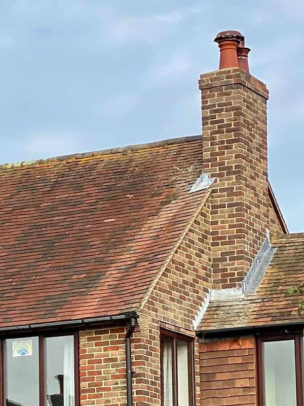 Chimney repointing work on a Portsmouth roof
